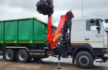 Ломовоз AG6NMS МАЗ-631228 с гидроманипулятором Cranab TZ12