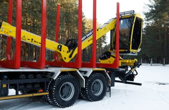 Сортиментовоз МАЗ-631228 с манипулятором Marchesi M10RS02.100 и кабиной оператора