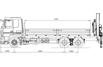 Бортовой автомобиль МАЗ AGC64M с КМУ PM 24022 PX