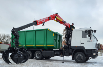 Ломовоз AG6NMS МАЗ-631228 с гидроманипулятором Cranab TZ12
