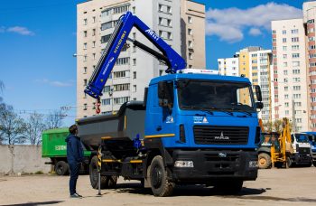 Самосвал МАЗ 5340В3 с КМУ АНТ 8.5-2