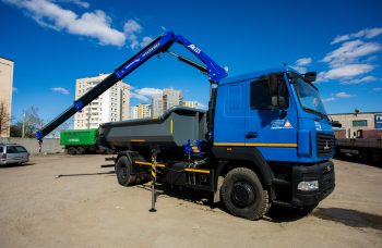 Самосвал МАЗ 5340В3 с КМУ АНТ 8.5-2
