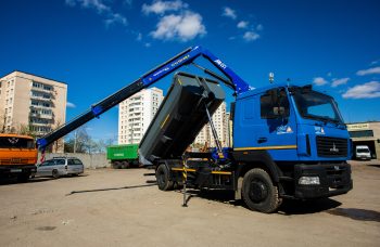 Самосвал МАЗ 5340В3 с КМУ АНТ 8.5-2