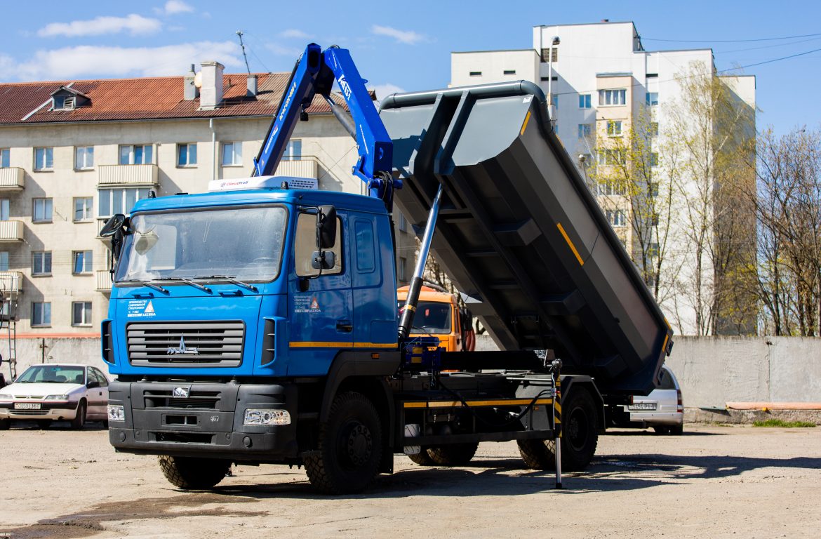 Самосвал МАЗ 5340В3 с КМУ АНТ 8.5-2
