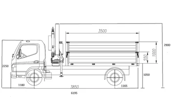 Самосвал AGD08M на базе Fuso Canter TF FECX1 с КМУ PM 8023