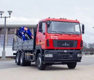 Бортовой автомобиль МАЗ AGC64M с КМУ PM 24022 PX
