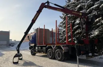Сортиментовоз AGW64 M на базе МАЗ 630228 с гидроманипулятором TajfunBel L100K89