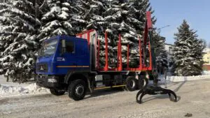 Сортиментовоз AGW64 M на базе МАЗ 630228 с гидроманипулятором TajfunBel L100K89
